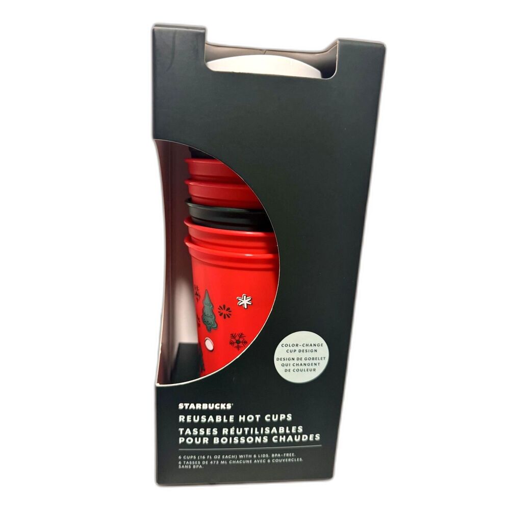 Starbucks Christmas Reusable Color Changing Hot Cups